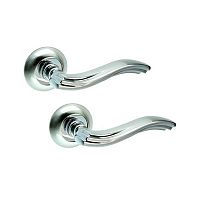 Ручки на розеті KEDR R10.063-AL SN/CP сатин/хром